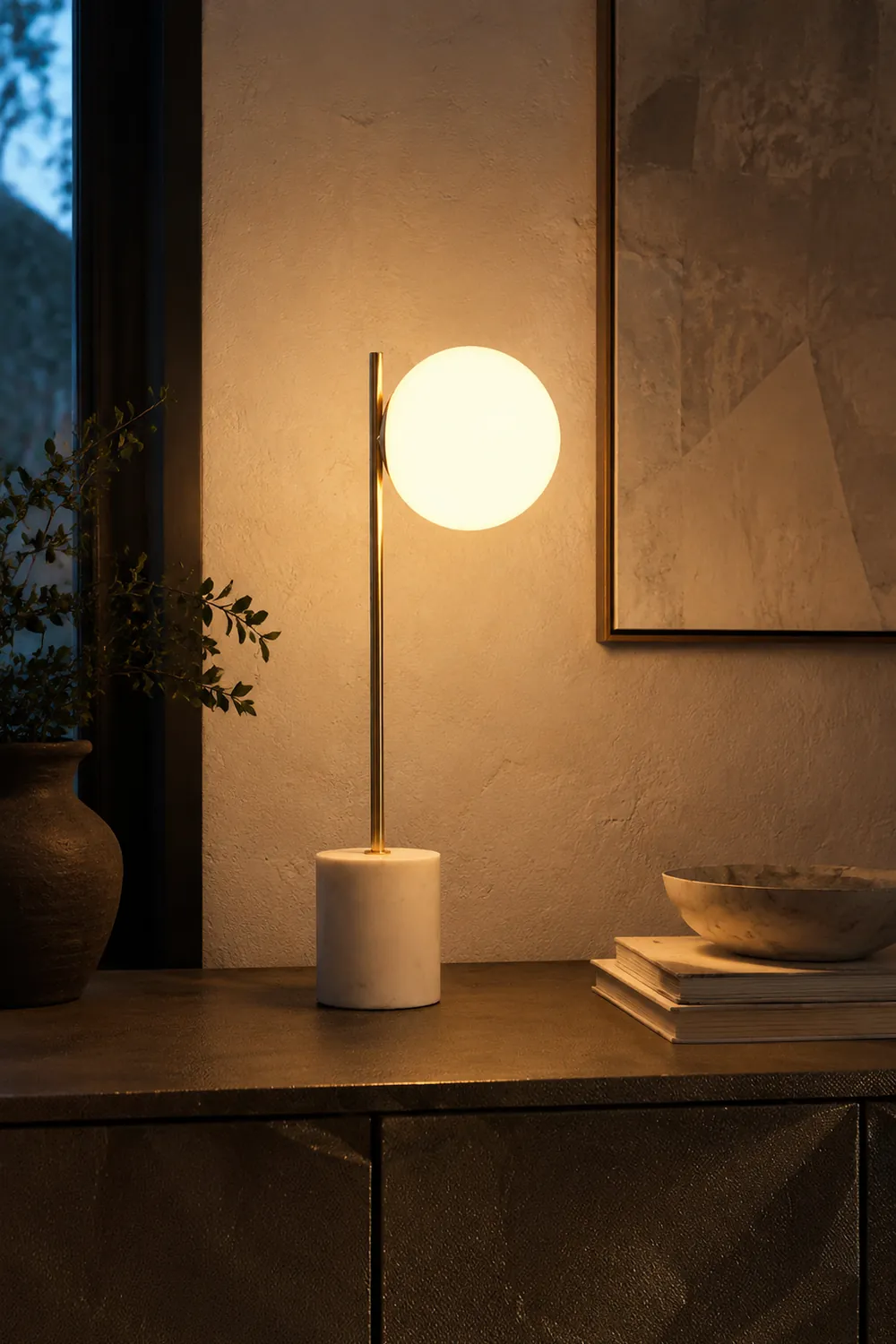 Sphere & Stem Table Lamp - Lumpaz