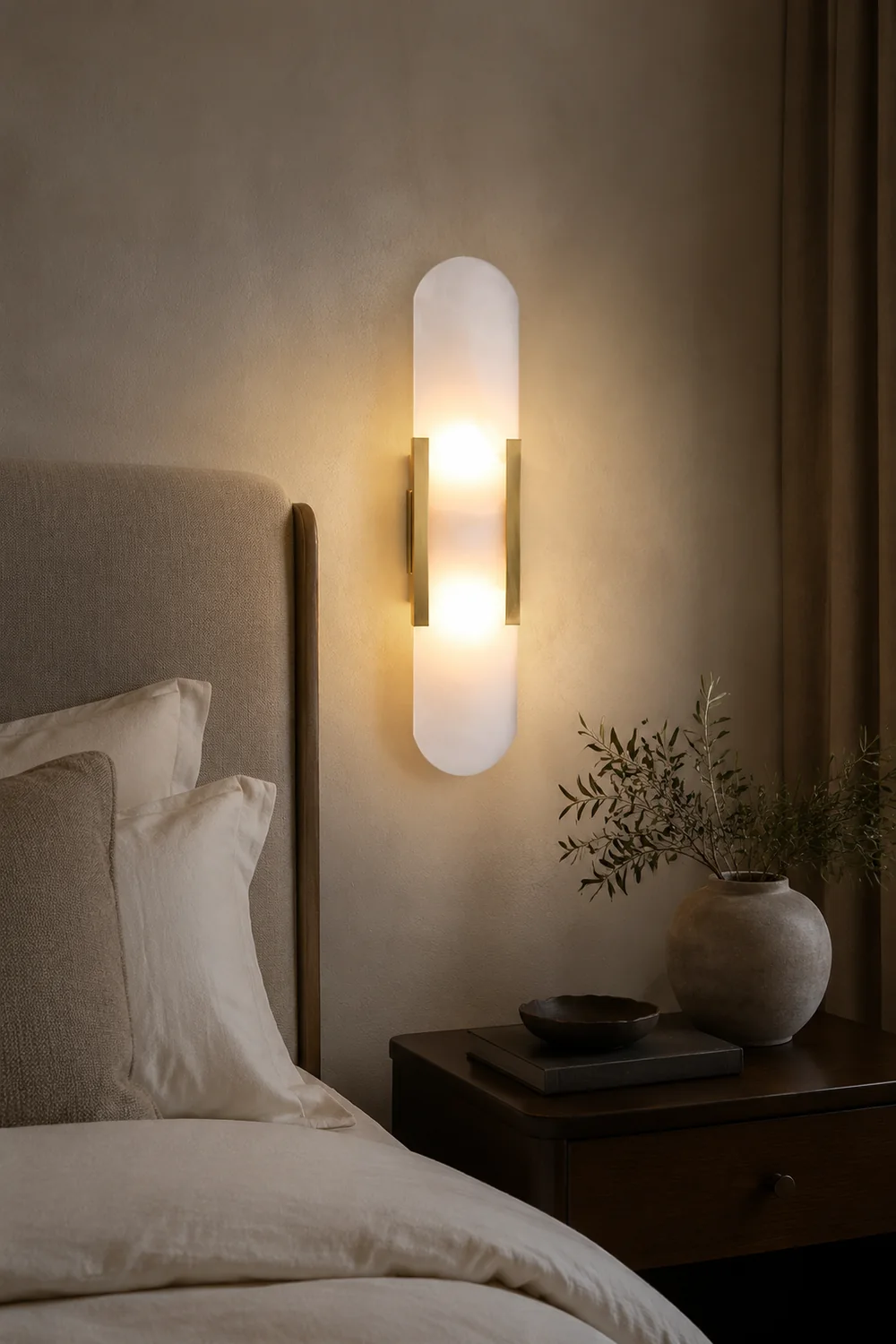 Melange Elongated Alabaster Wall Lamp - Lumpaz