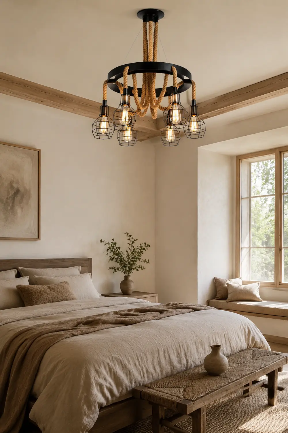 Hemp Rope Industrial Starfall Chandelier - Lumpaz