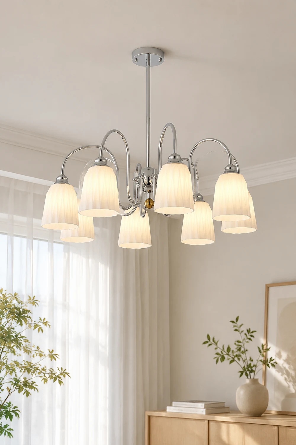 Bauhaus Pleated Chandelier - Lumpaz