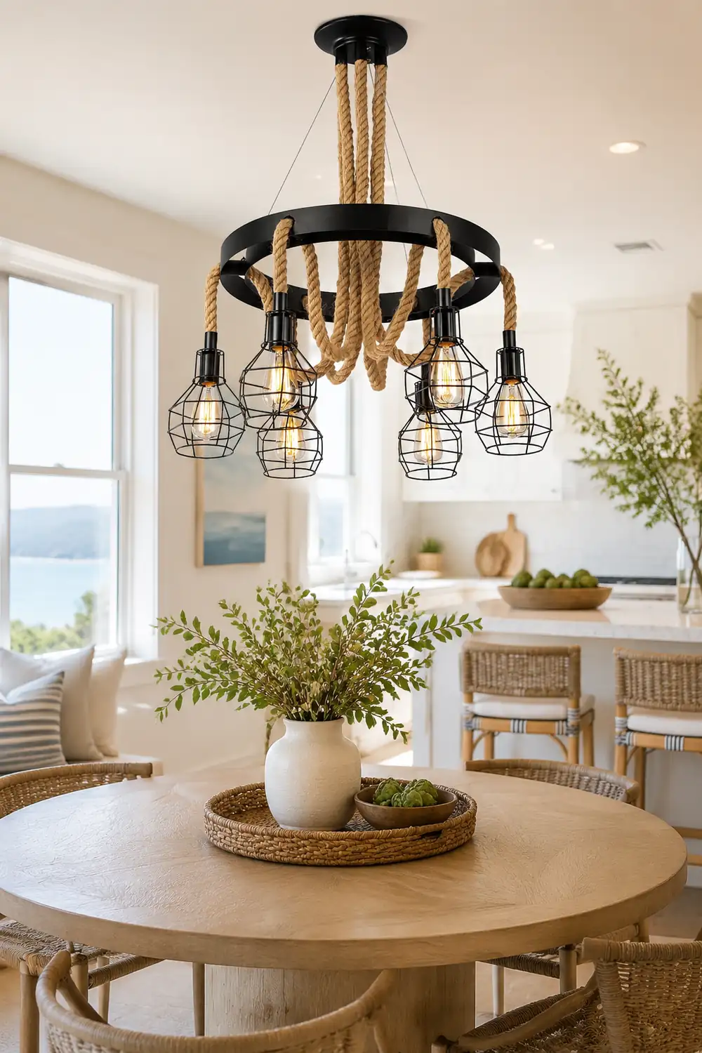 Hemp Rope Industrial Starfall Chandelier - Lumpaz