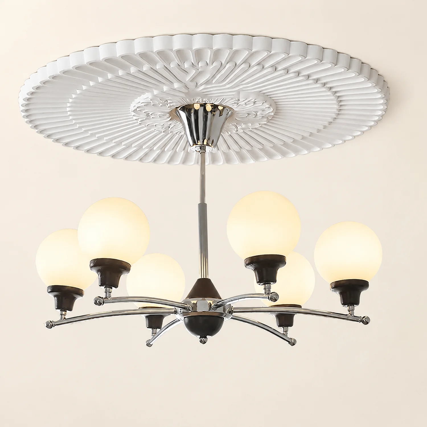 Walnut Glass Ball Chandelier - Lumpaz