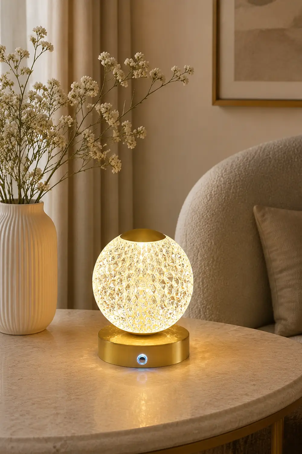 Jarin Diamond Built-in Battery Table Lamp - Lumpaz