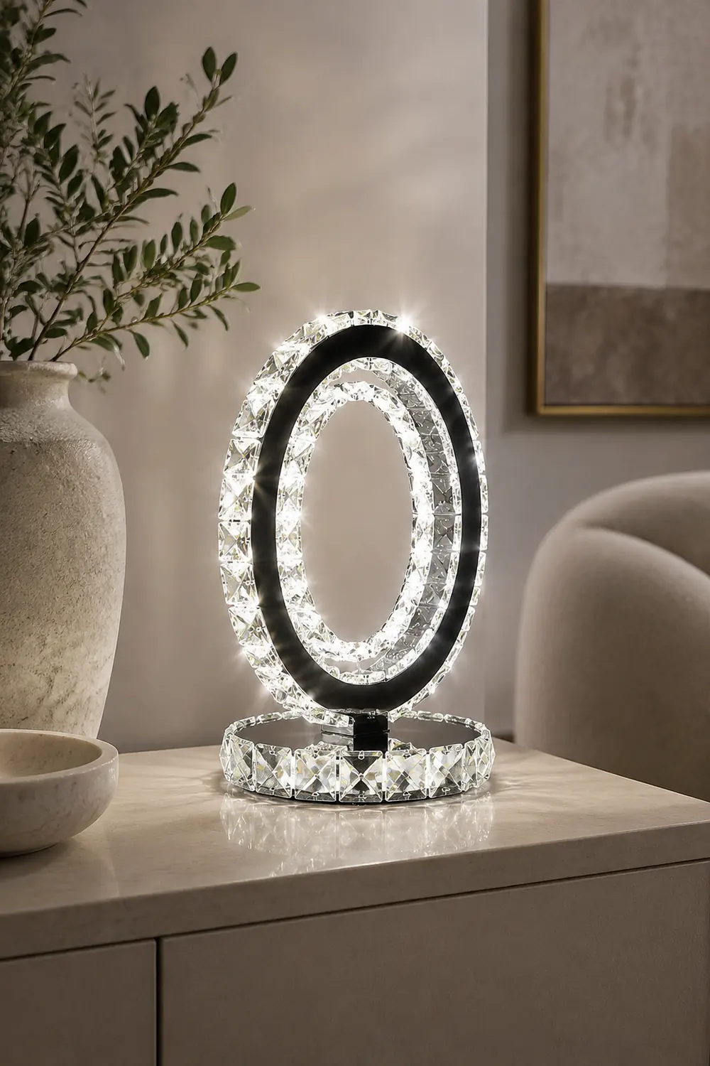 Crystal Rings Table Lamp - Lumpaz
