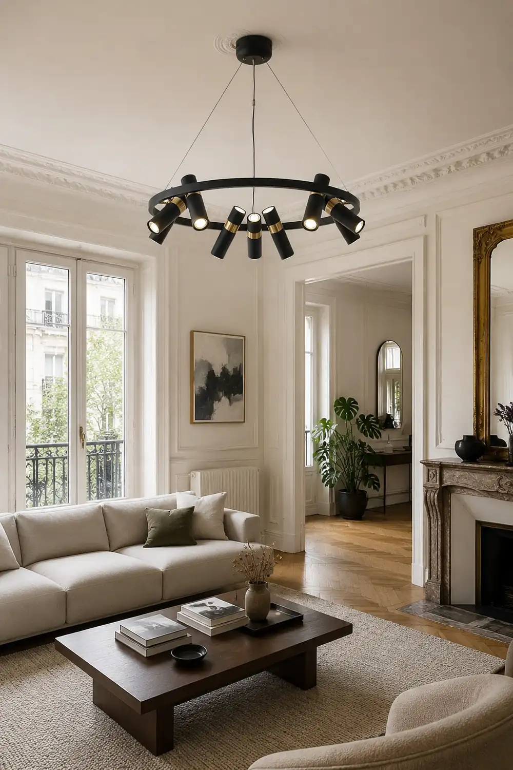 Black Mutil Pipe Chandelier - Lumpaz