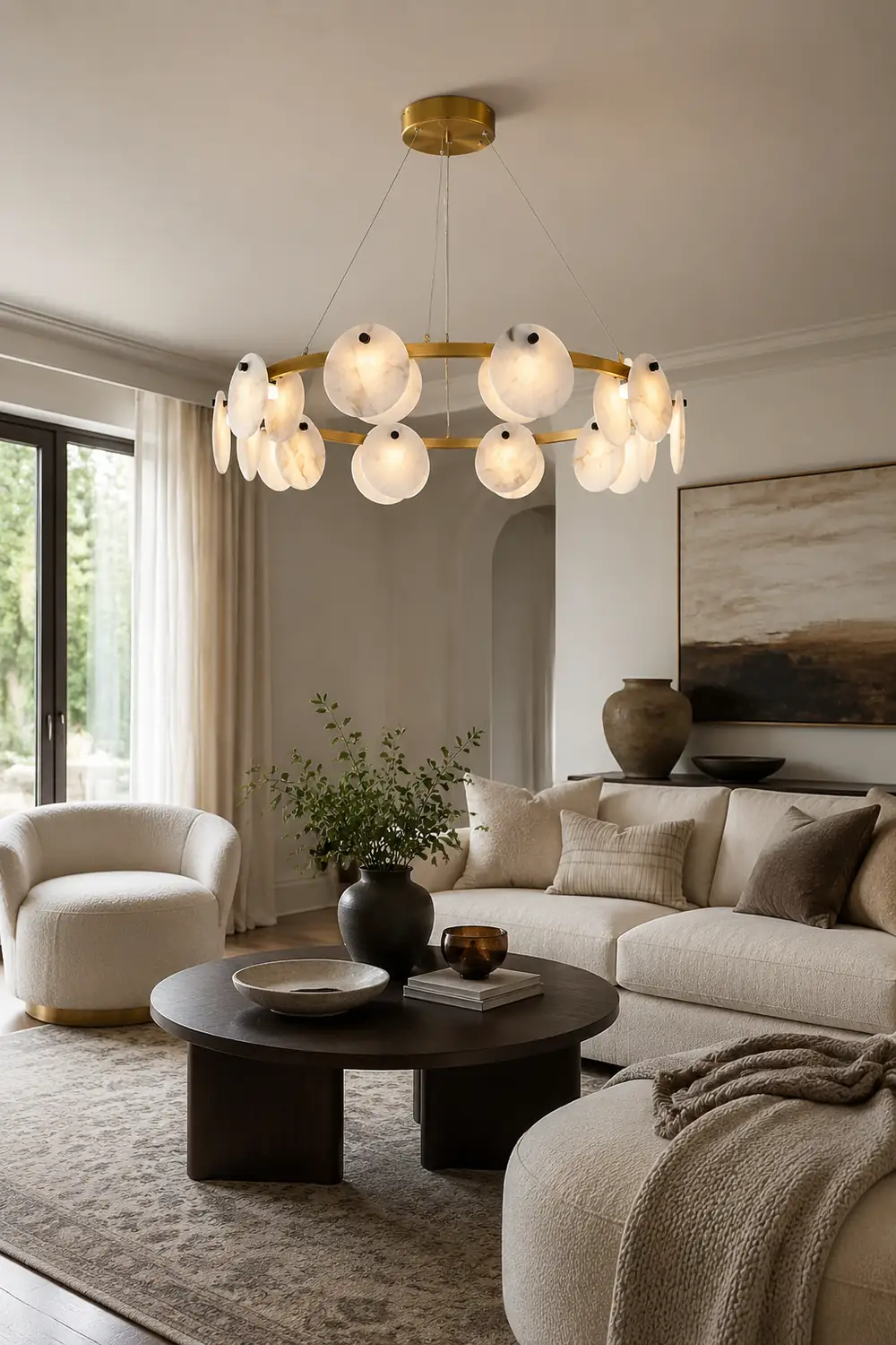 Trinidad Alabaster Chandelier - Lumpaz