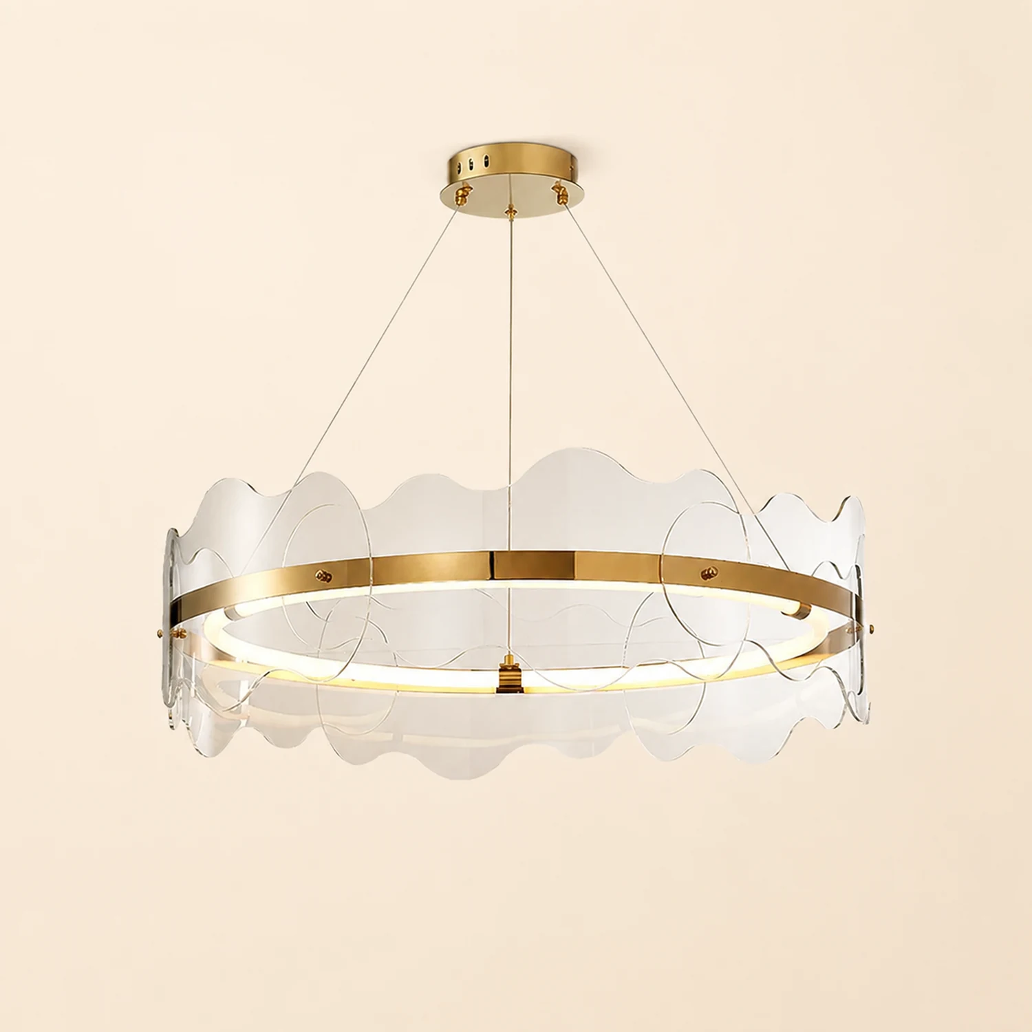 Acrylic Wave Chandelier - Lumpaz
