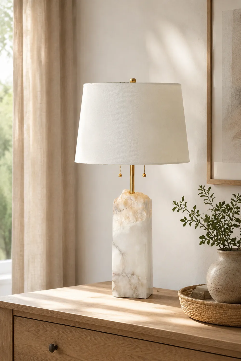 Raw Alabaster Table Lamp - Lumpaz
