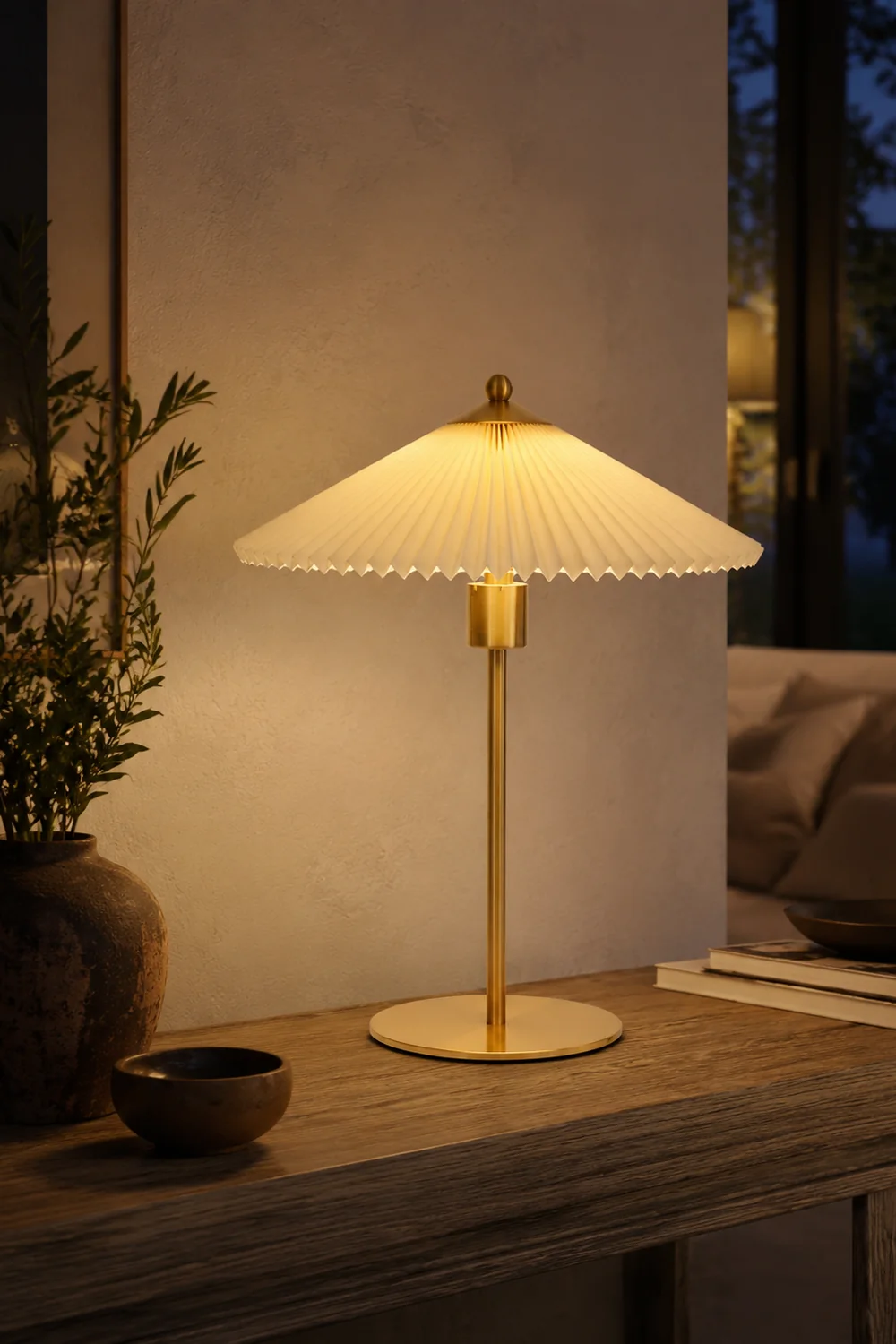 Perla Pleated Table Lamp - Lumpaz