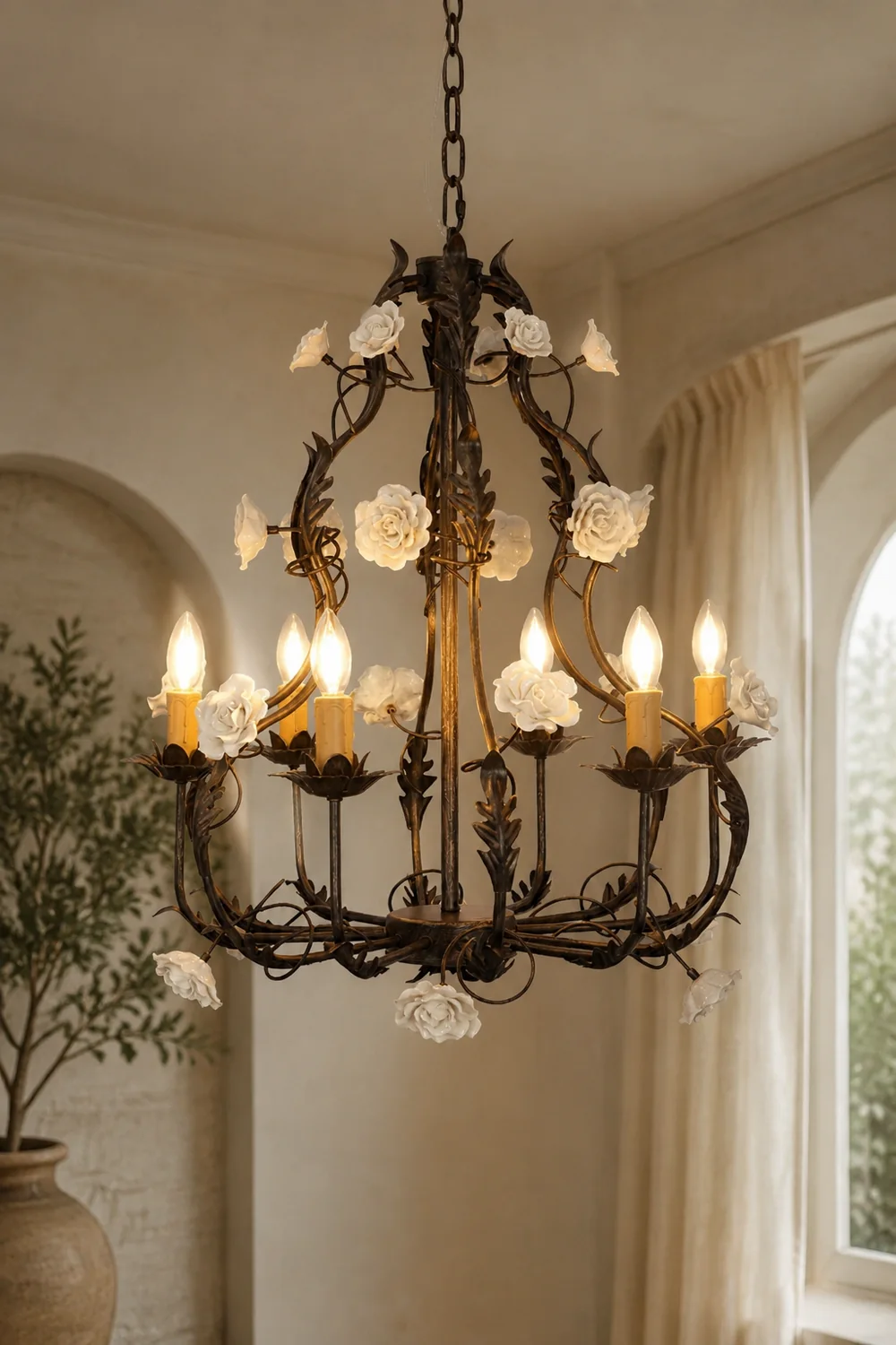 Florentine Rose Garden Chandelier - Lumpaz