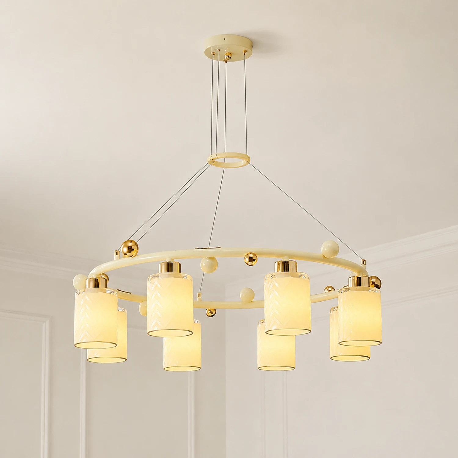 Ring Glass Cup Chandelier - Lumpaz
