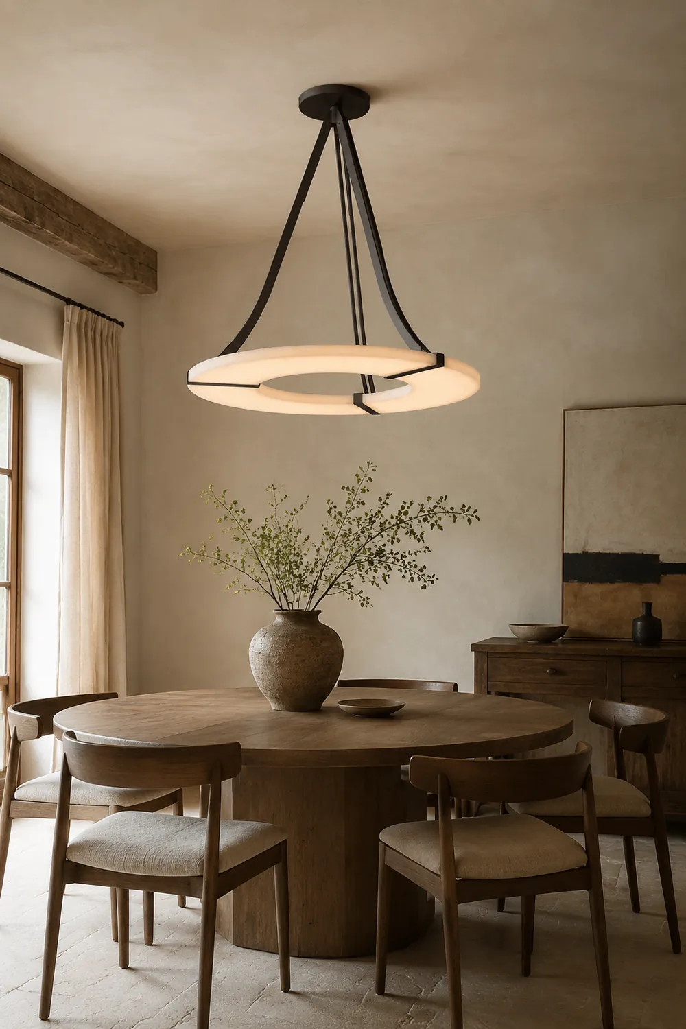 Alabaster Halo Pendant Light - Lumpaz