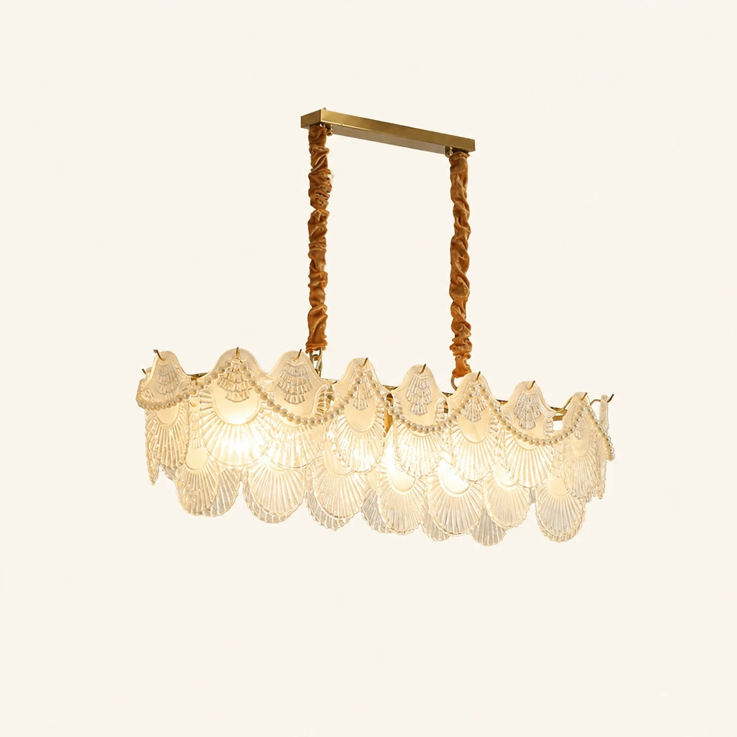 Pearl Glass Shell Chandelier - Lumpaz