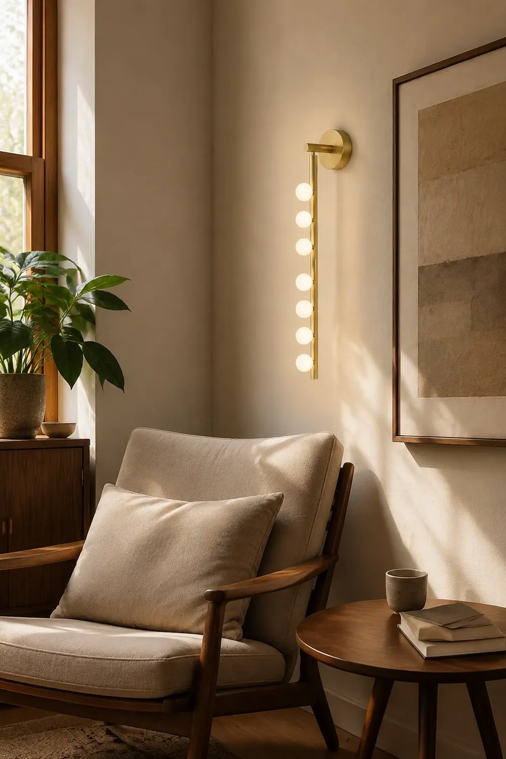 Brass Glass Tube Wall Lamp - Lumpaz