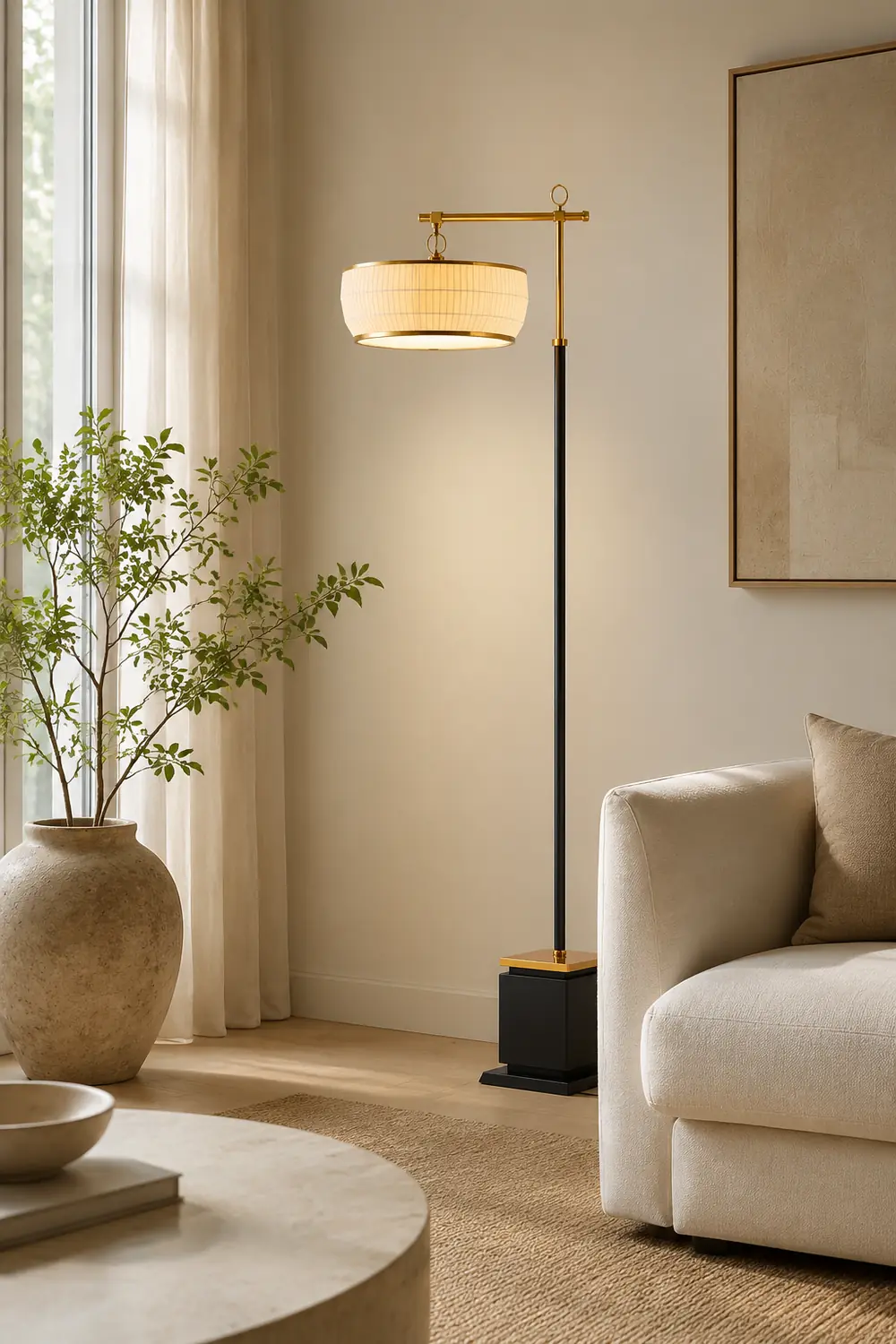 Hejun Fabric Floor Lamp - Lumpaz