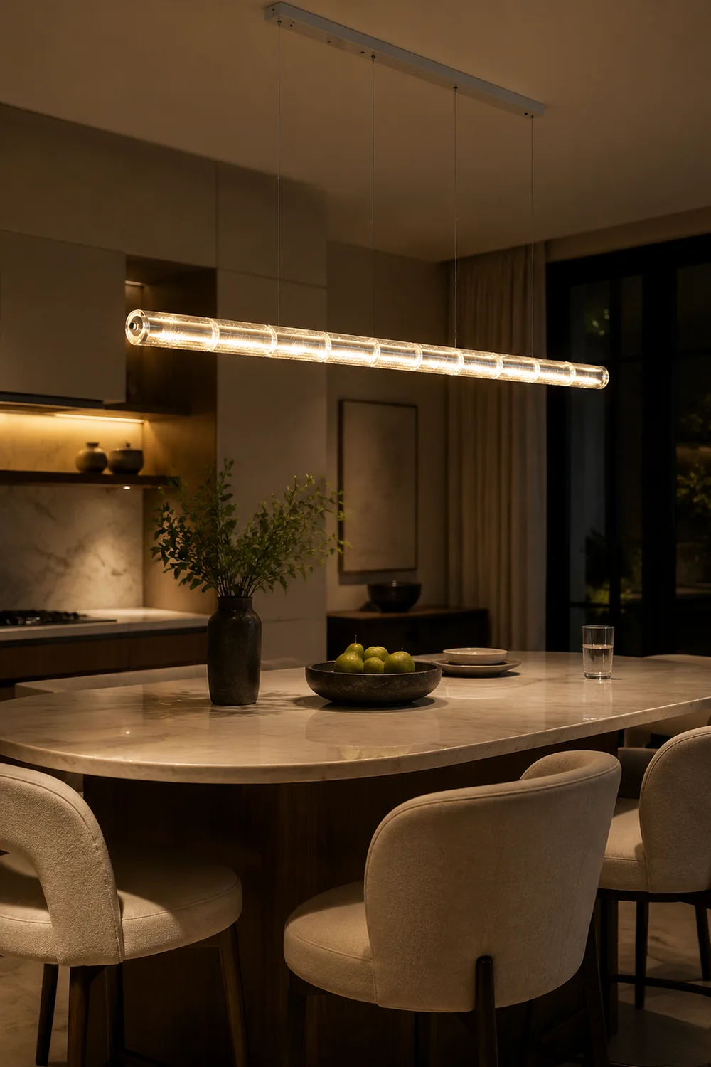Mcdade Segmented Glass Chandelier - Lumpaz