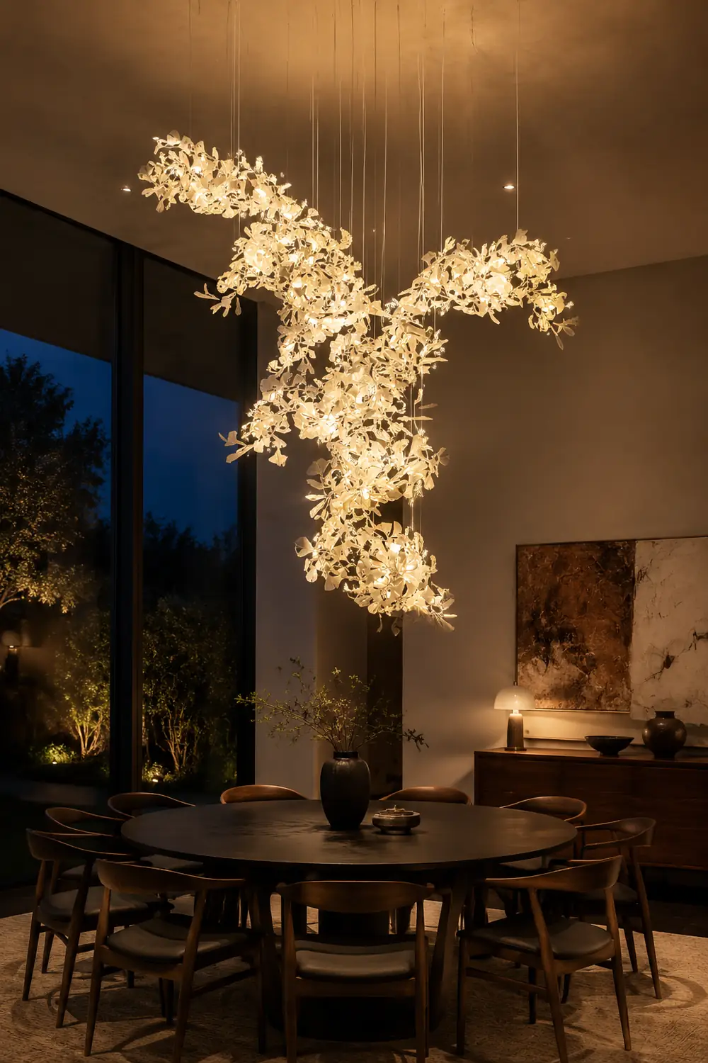 Gingko Combination Chandelier - Lumpaz