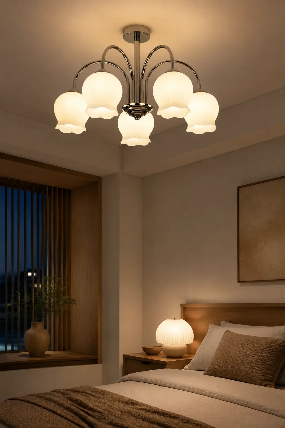 Floral Glass Chandelier - Lumpaz