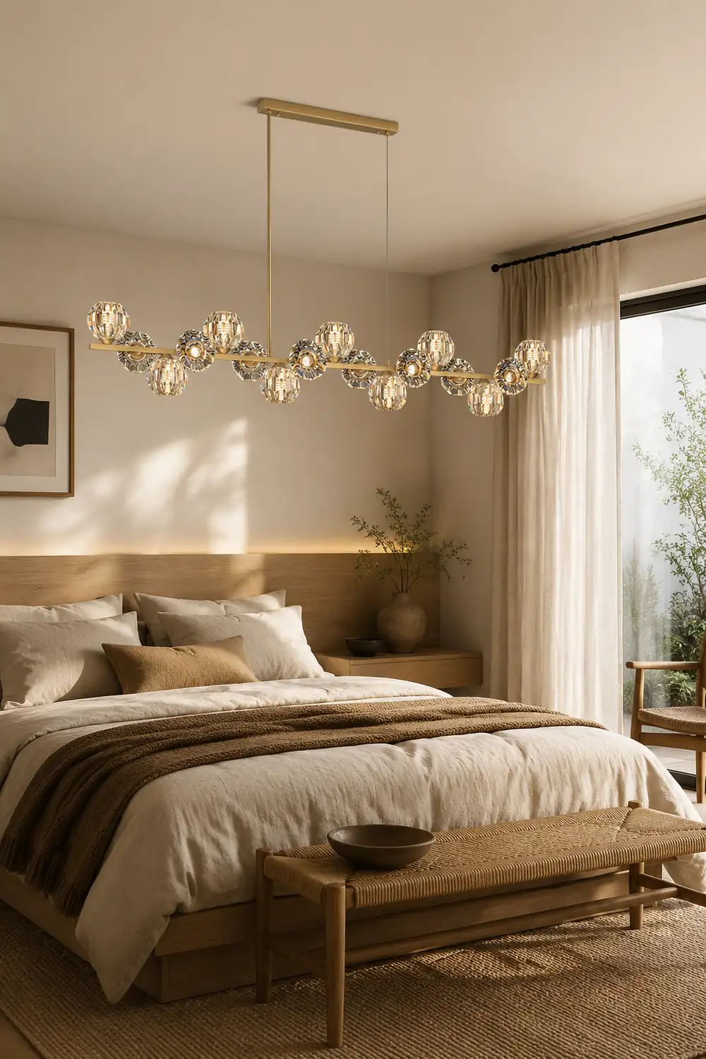 Crystal Glass Ball Chandelier - Lumpaz