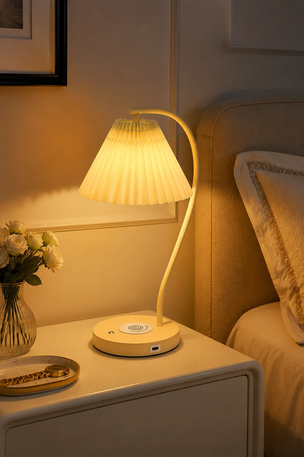 Crescini Pleated Table Lamp - Lumpaz