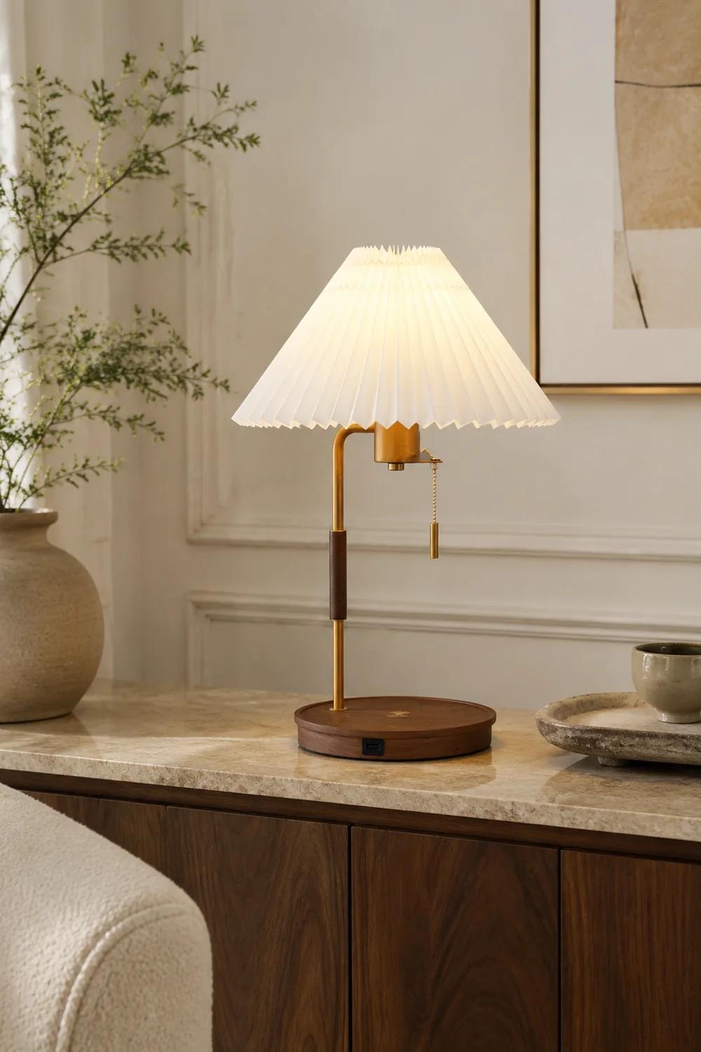 Wooden Retro Table Lamp - Lumpaz