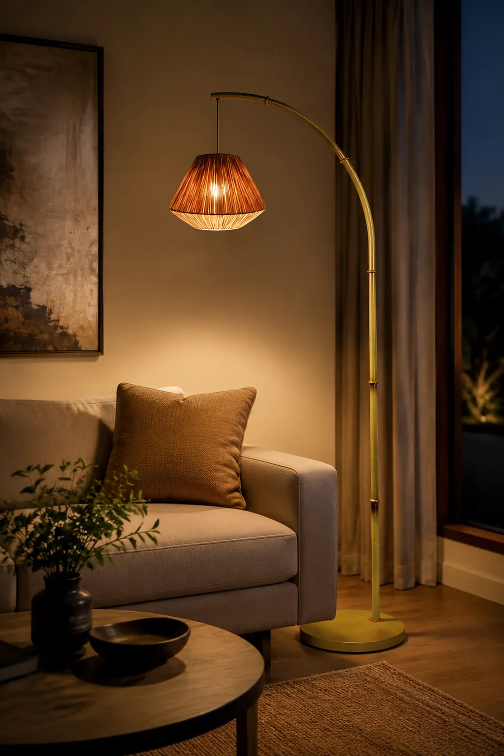 Bamboo Pole Floor Lamp - Lumpaz