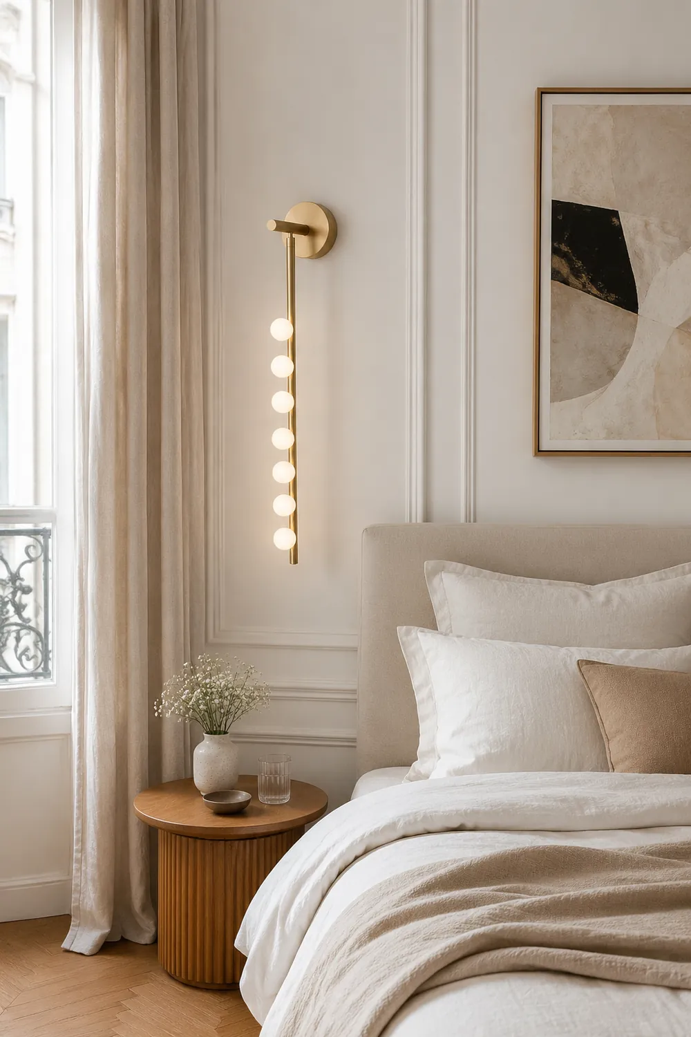 Brass Glass Tube Wall Lamp - Lumpaz