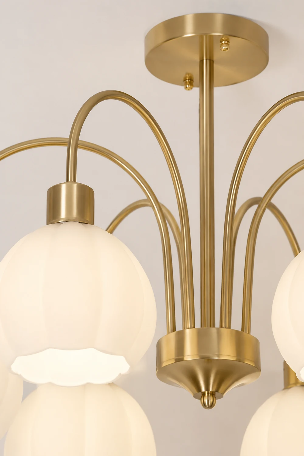 Glass Pumpkin Gold Chandelier - Lumpaz