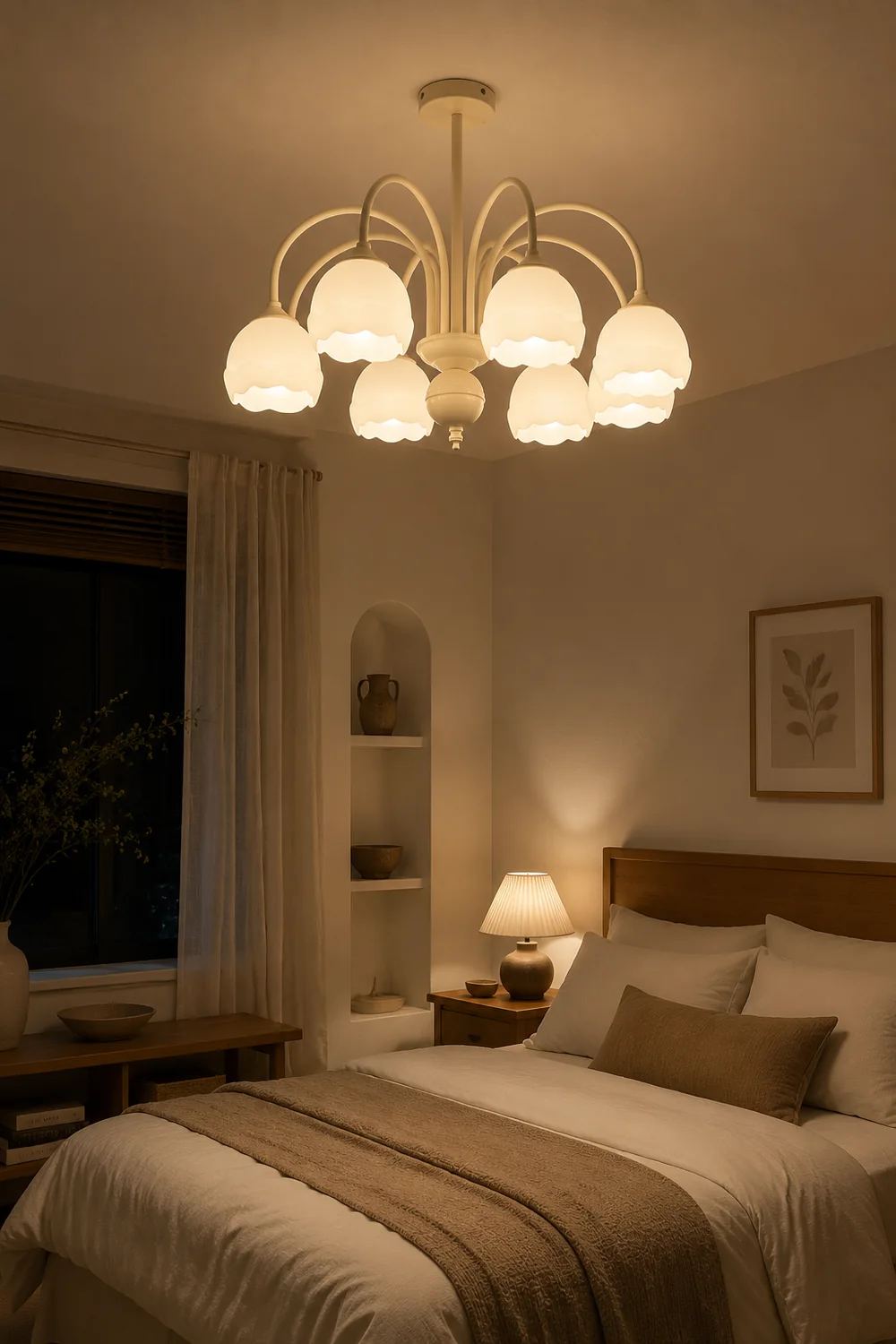 Creamy Glass  Chandelier - Lumpaz