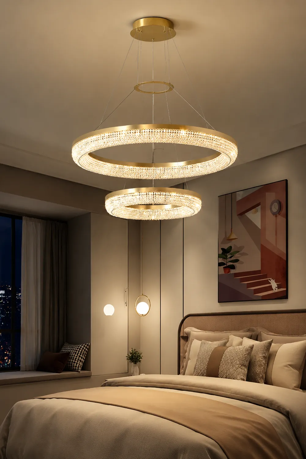 Round Ring Crystal Chandeliers - Lumpaz