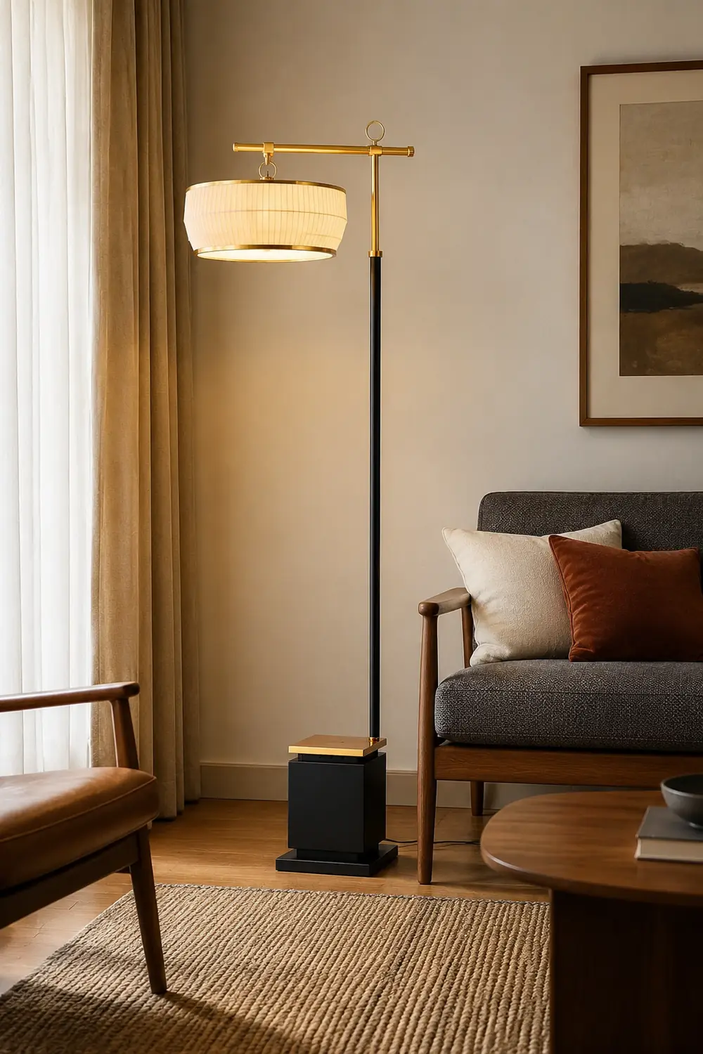 Hejun Fabric Floor Lamp - Lumpaz