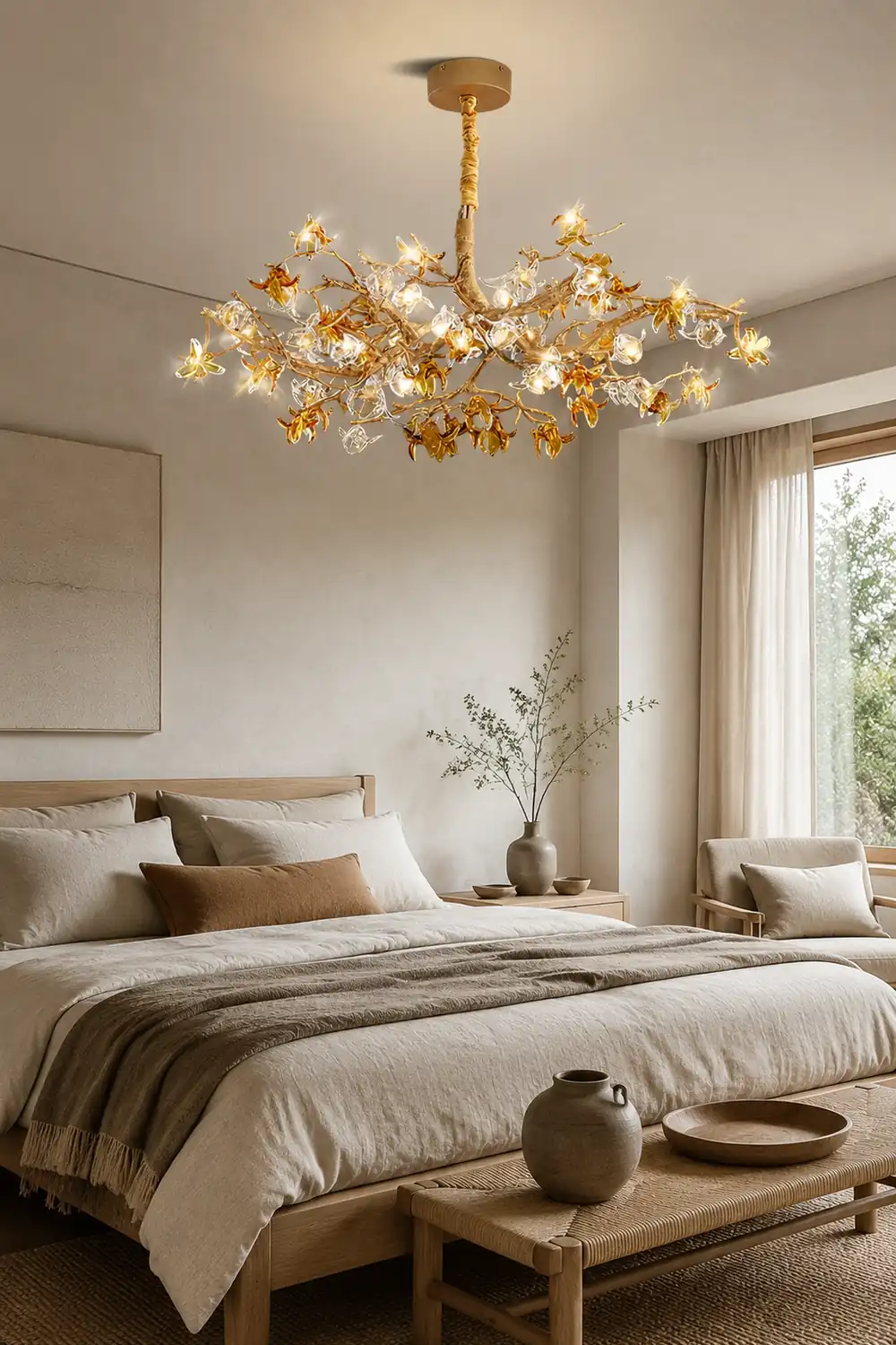 Aosta Brass Branch Chandelier - Lumpaz