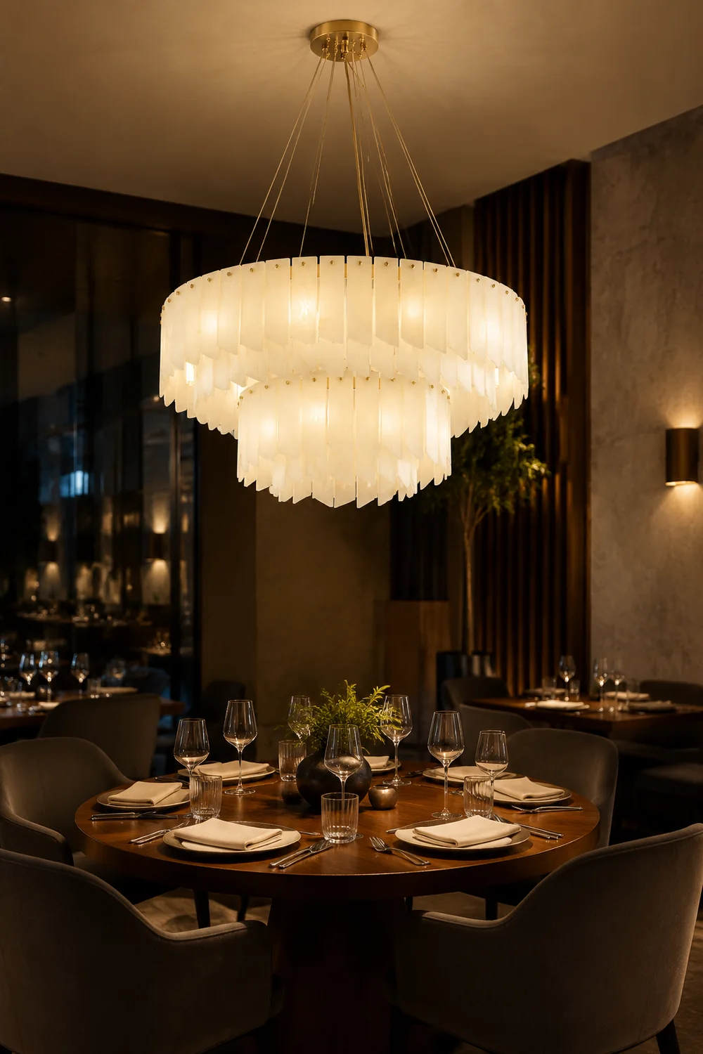 Alabaster Cascade Tiered Chandelier - Lumpaz