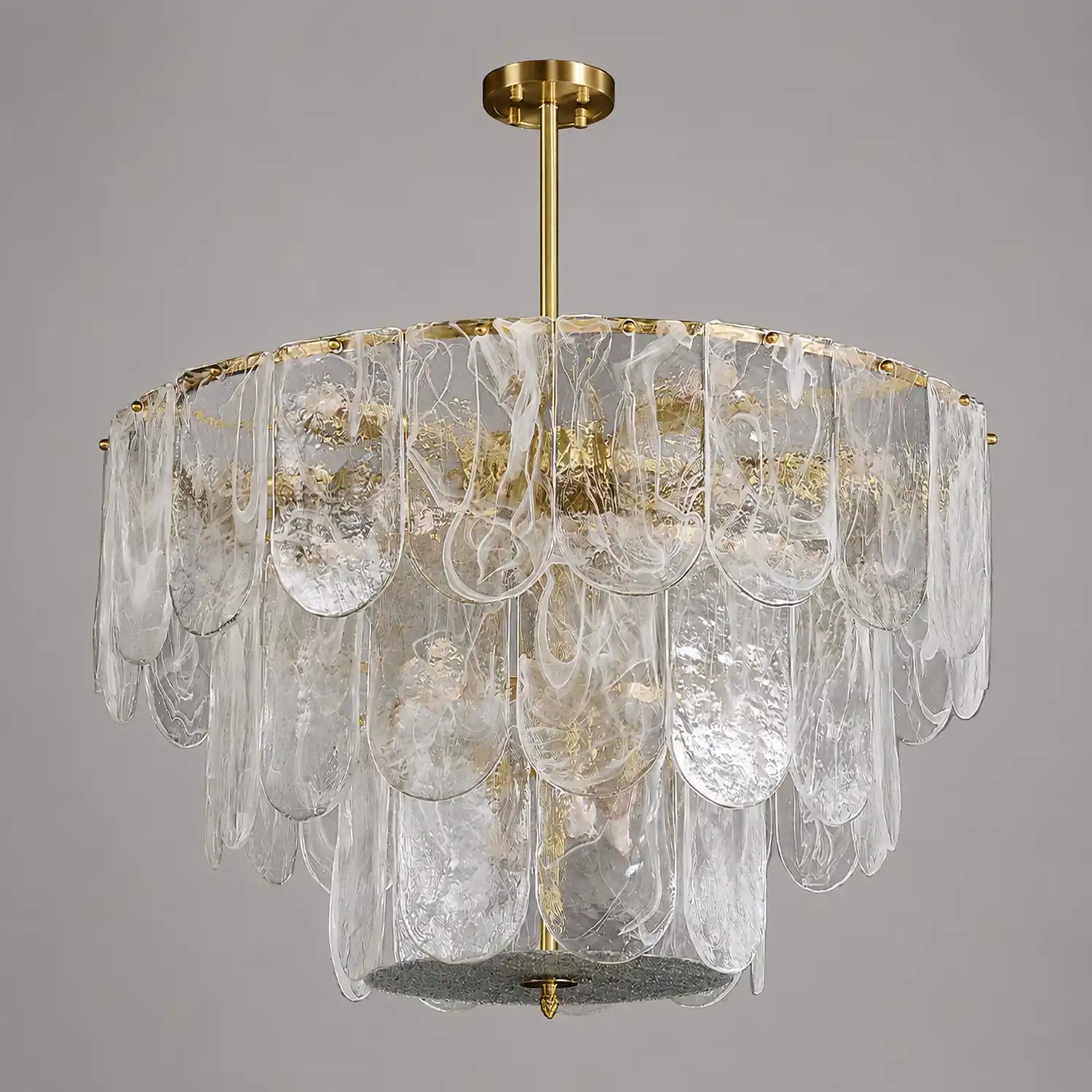 Traditional Classic Metal Glass Chandelier - Lumpaz
