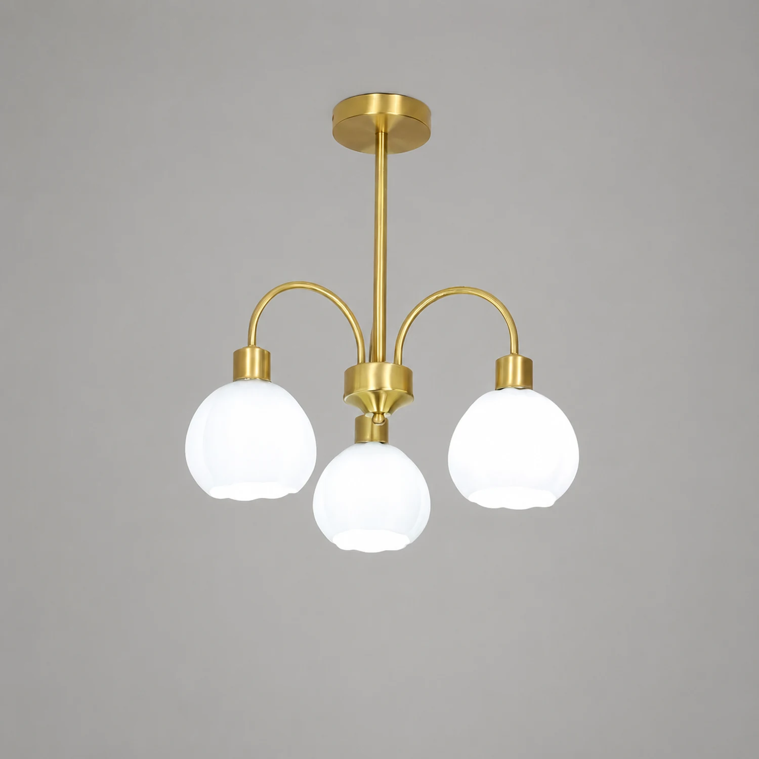 Glass Pumpkin Gold Chandelier - Lumpaz