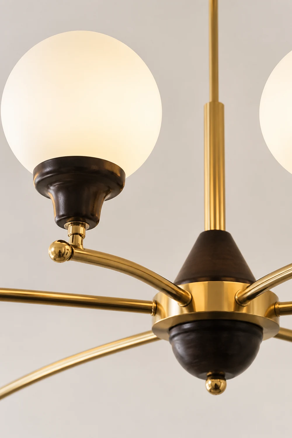 Walnut Glass Ball Chandelier - Lumpaz