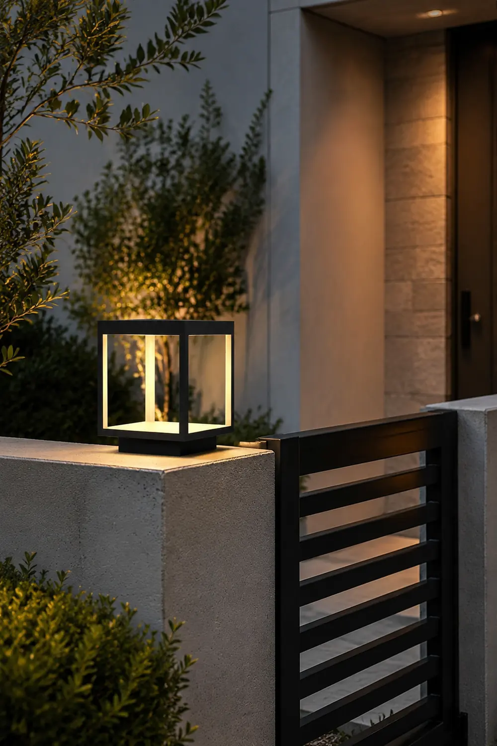 Square Frame Fence Post Garden Light - Lumpaz