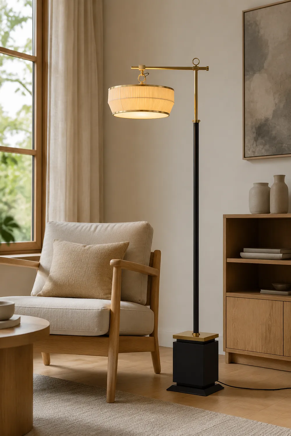 Hejun Fabric Floor Lamp - Lumpaz