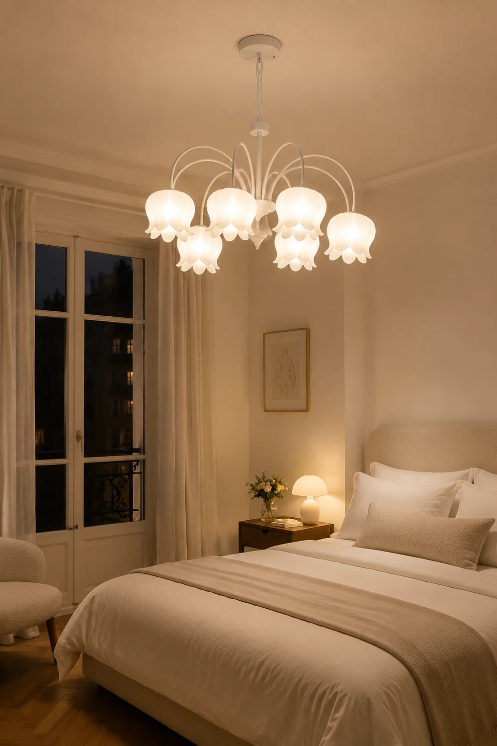 Curved Arm Bell Chandelier - Lumpaz