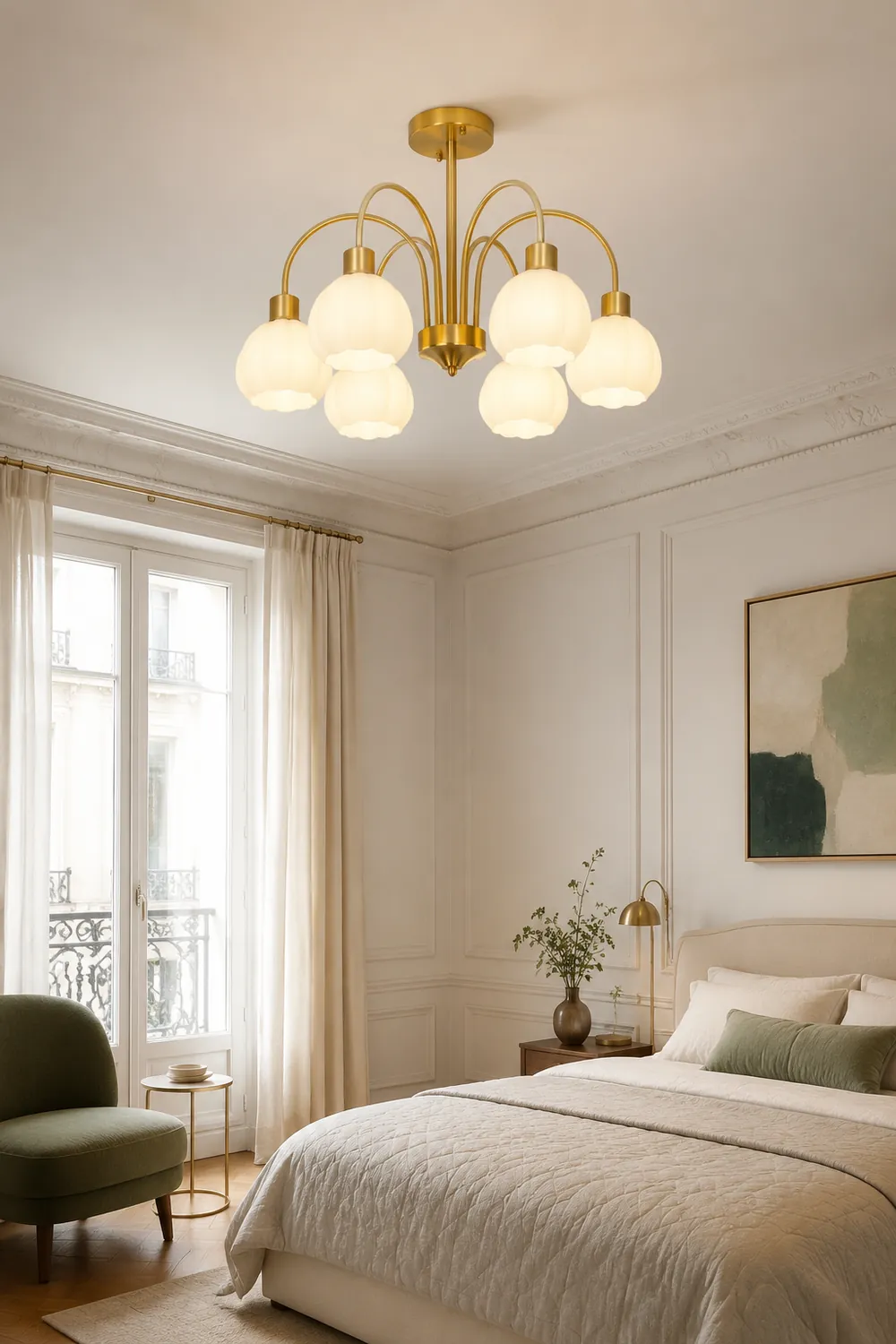 Glass Pumpkin Gold Chandelier - Lumpaz