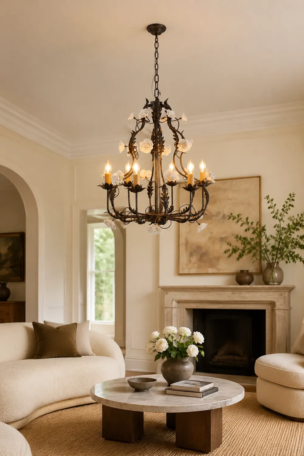 Florentine Rose Garden Chandelier - Lumpaz