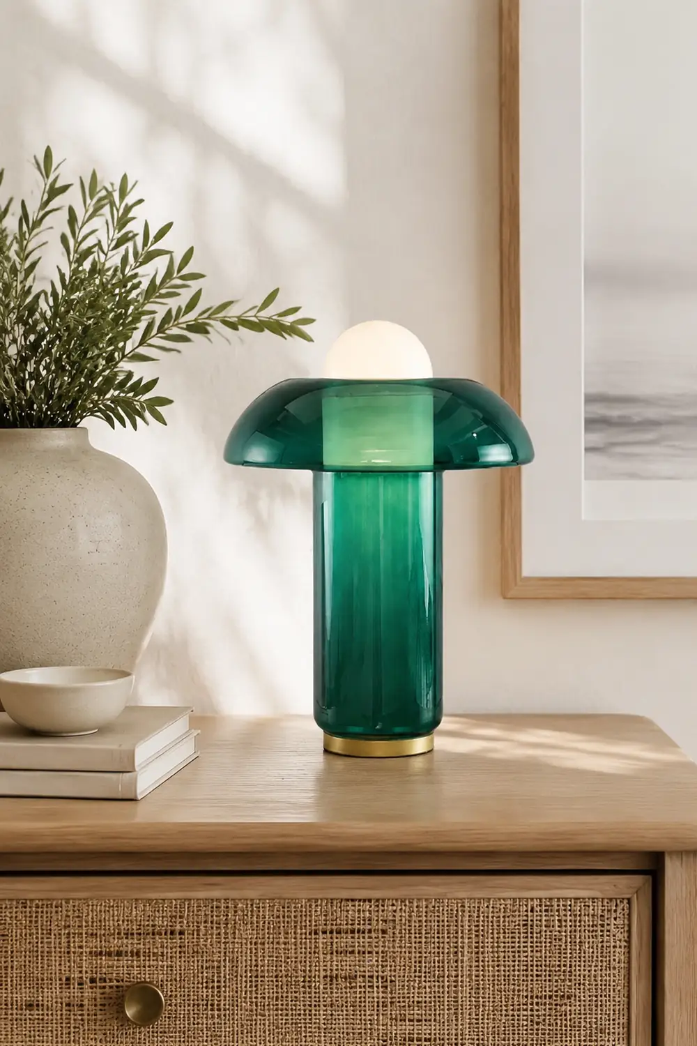 Glass Mushroom Table Lamp - Lumpaz