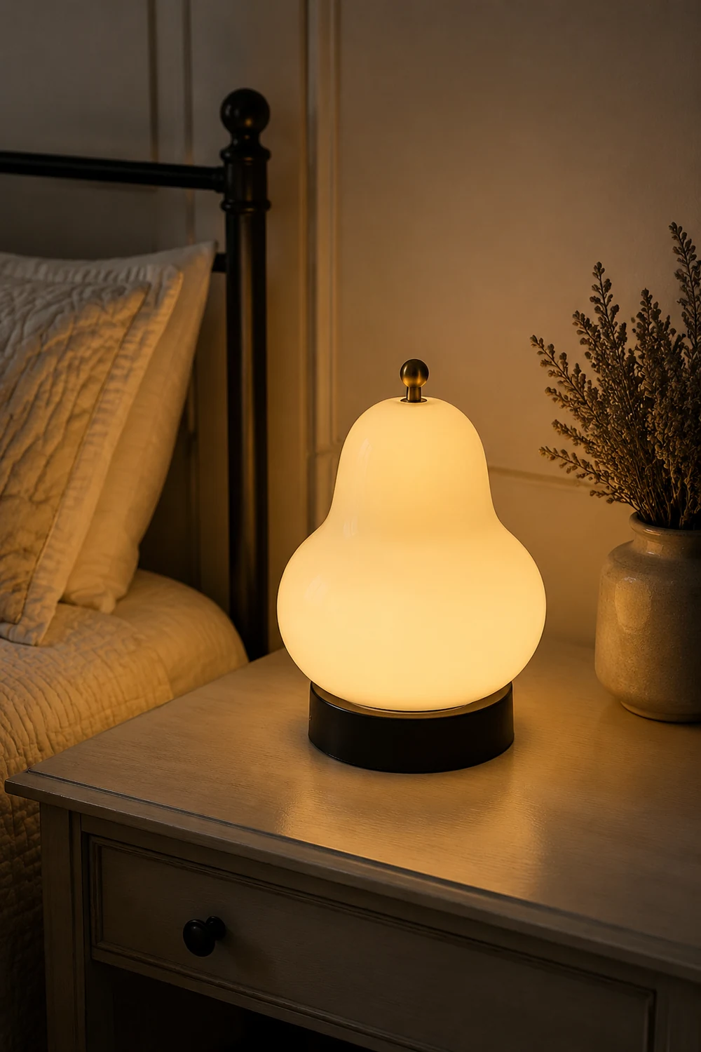 Pear Built-in Battery Table Lamp - Lumpaz