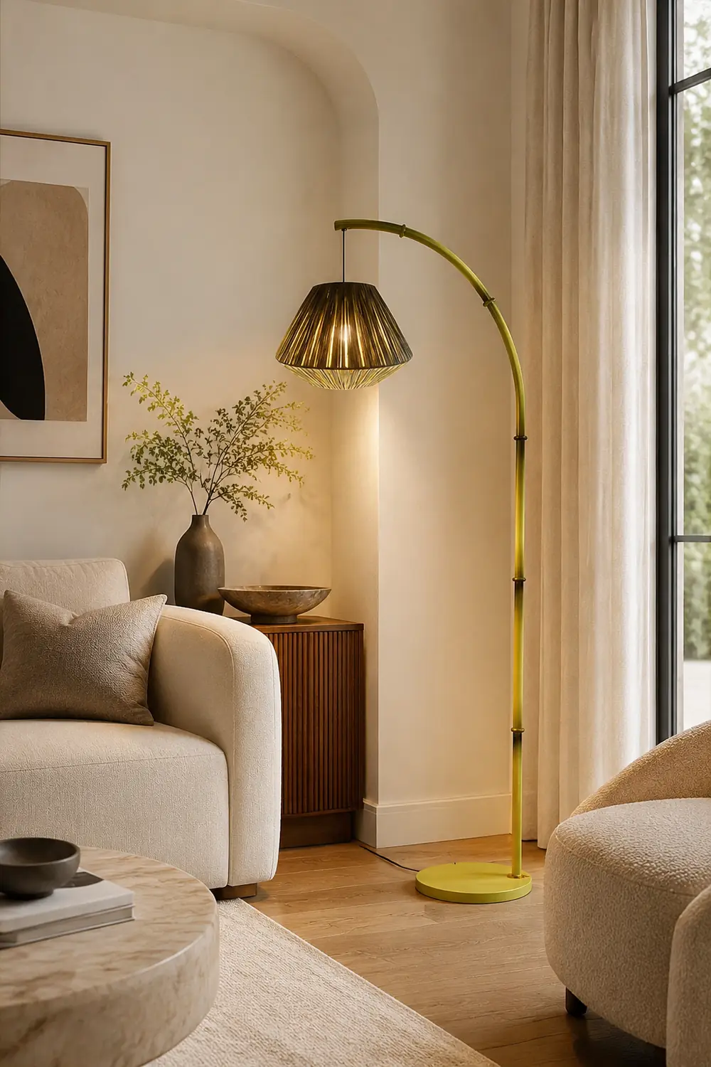 Bamboo Pole Floor Lamp - Lumpaz
