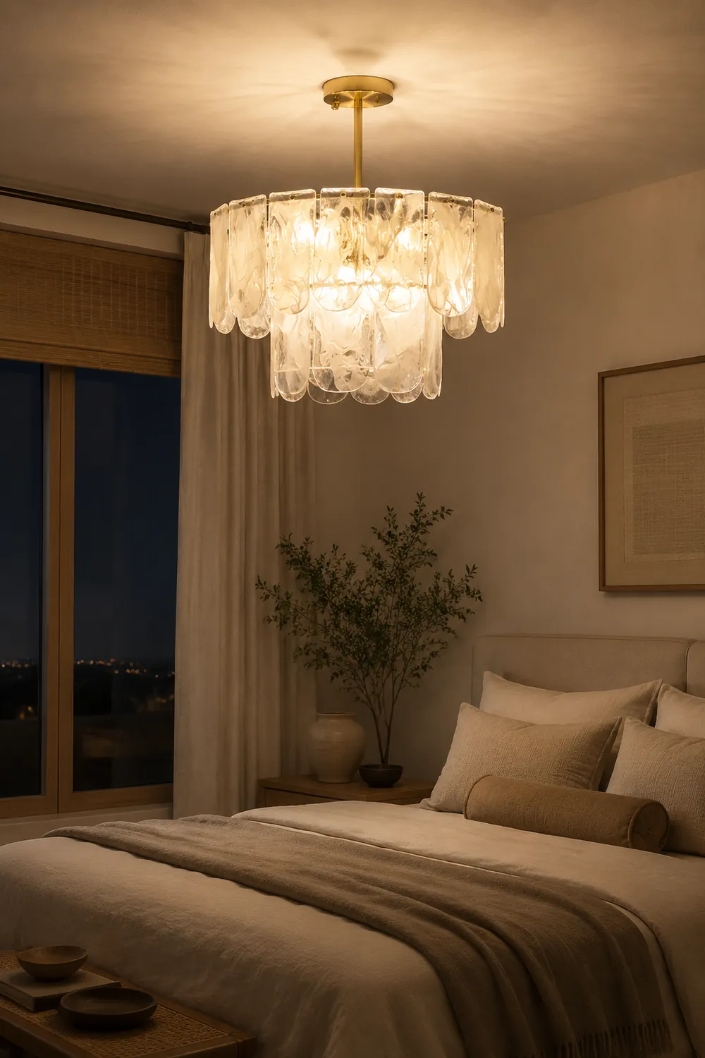 Traditional Classic Metal Glass Chandelier - Lumpaz