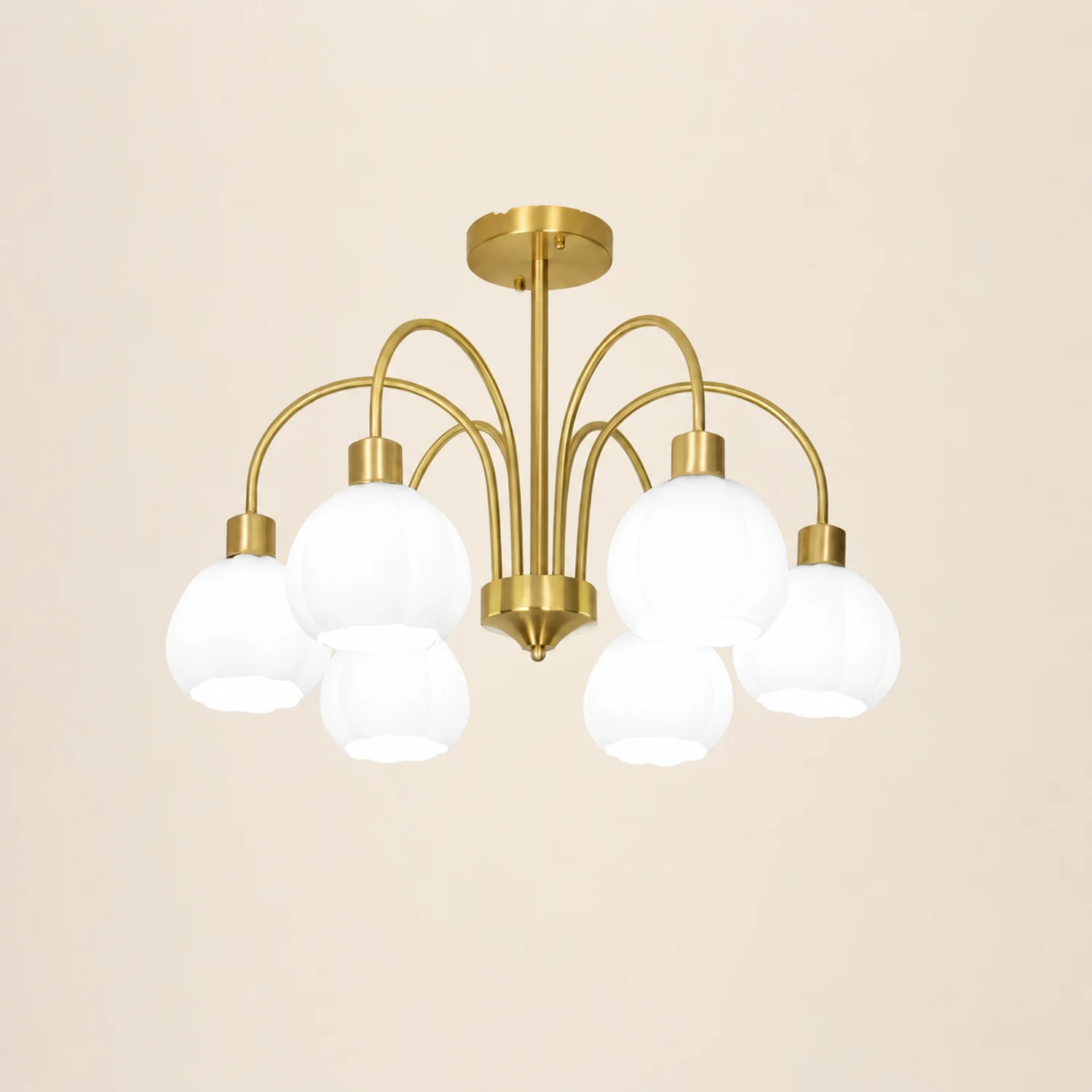 Glass Pumpkin Gold Chandelier - Lumpaz