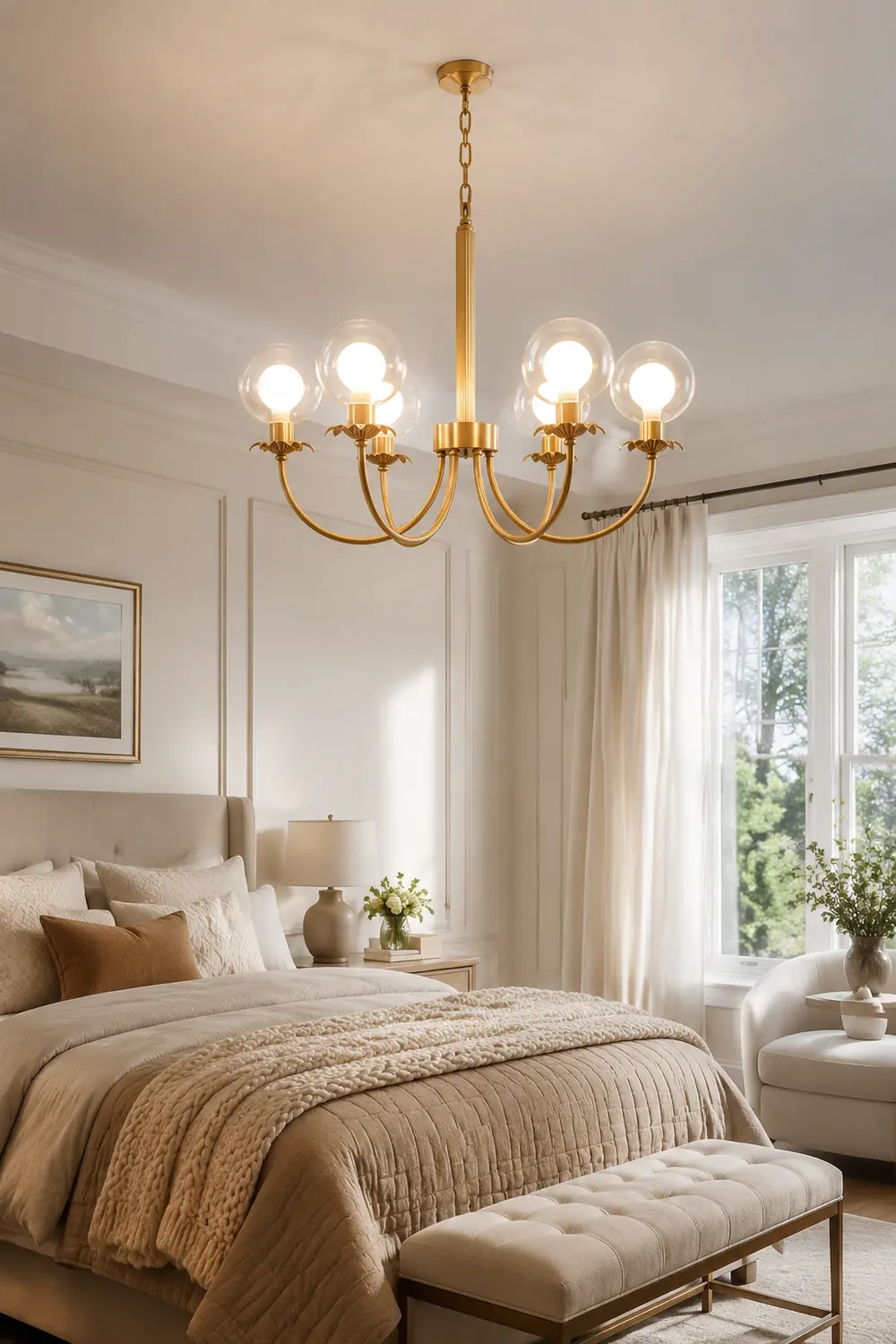Aureate Radiance Glass Chandelier - Lumpaz