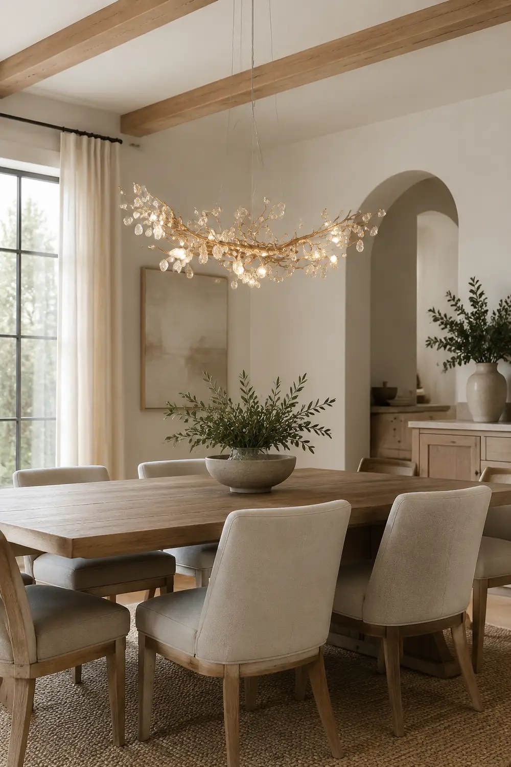 Stone Crystal Brass Chandelier - Lumpaz