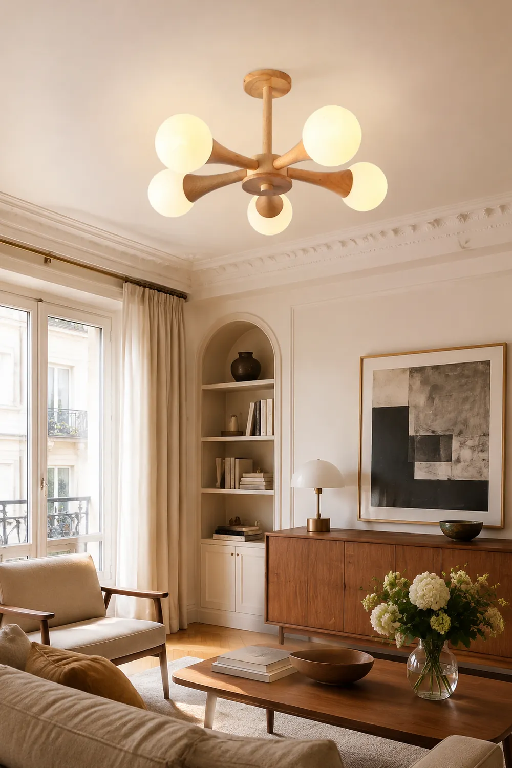 Wooden Nera Chandelier - Lumpaz