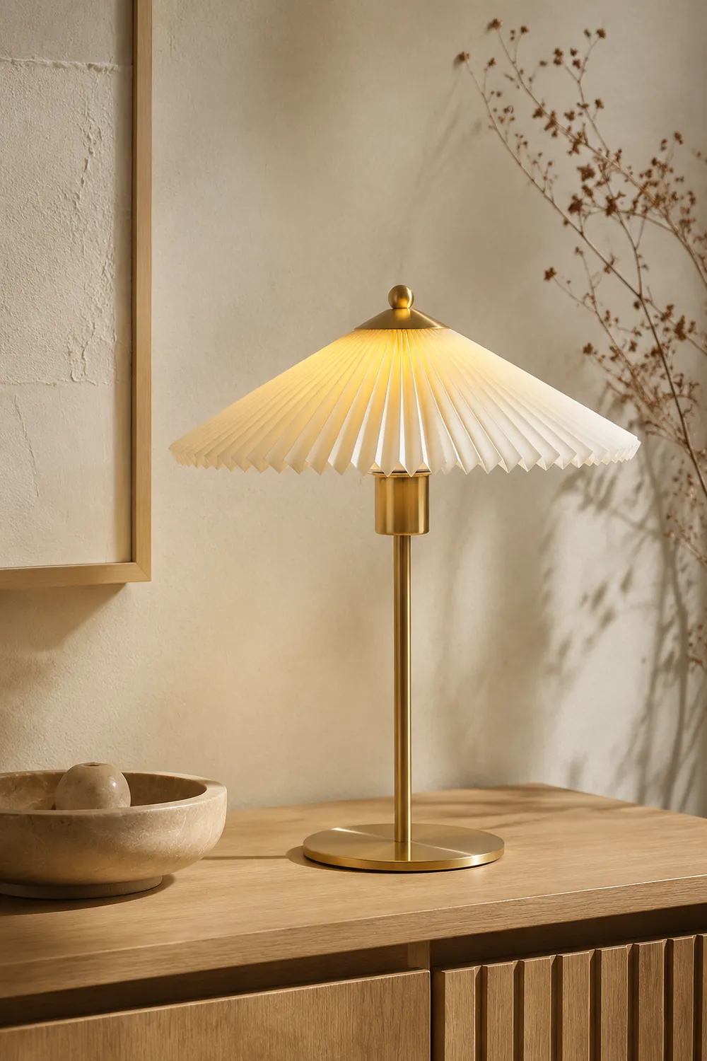 Perla Pleated Table Lamp - Lumpaz